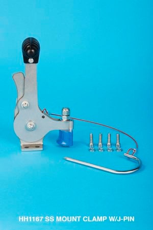 Hammer-Head Mount Clamp, Stainless Steel, with J-Pin | HH1167