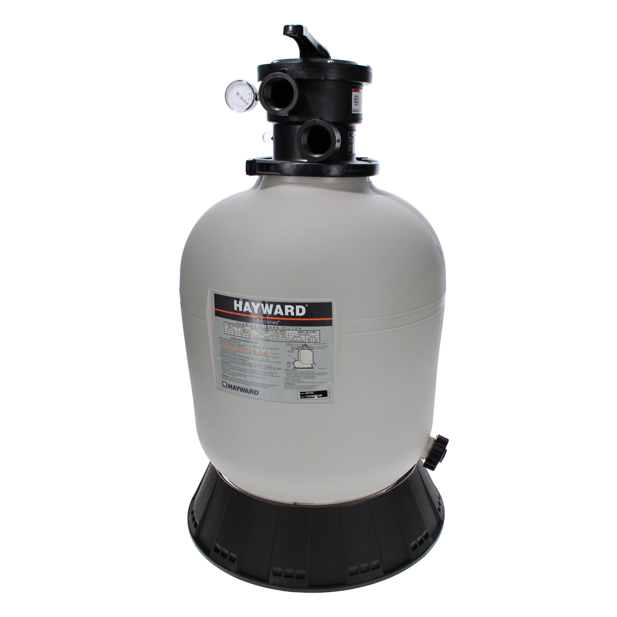 Hayward ProSeries Above-Ground Sand Filter 18" Top Mount, 1-1/2" Valve | W3S180T