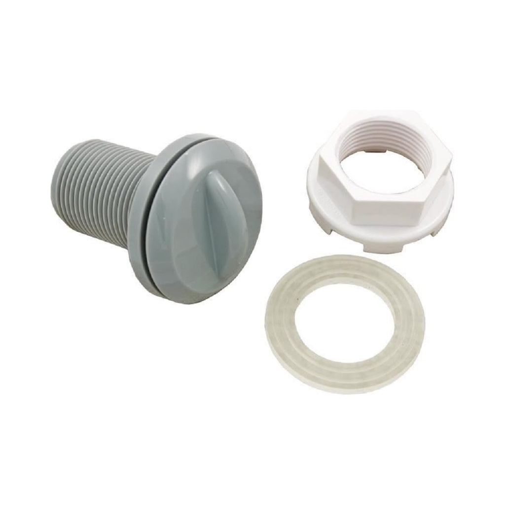 HydroAir Mini Air Control, Gray, 1-1/8" Hole Size, 1-11/16" Face Diameter, Crescent Style, 1/2" Connection | 10-2200GRY