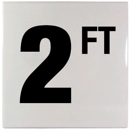 Inlays 2' Depth Marker, Ceramic, 6" x 6" | C610020