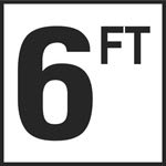 Inlays 6' Depth Marker, Ceramic, 6" x 6" | C610060