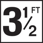 Inlays 3-1/2' Depth Marker, Ceramic, 6" x 6" | C620035