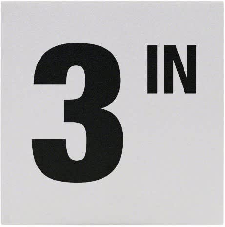 Inlays 3" Depth Marker, Ceramic, Black/White, 6" x 6" | C620503
