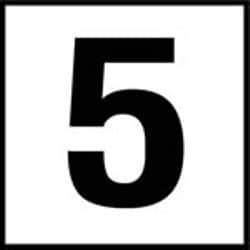 Inlays No. 5 Marker, Ceramic, Number Only | C621050