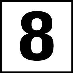 Inlays No. 8 Depth Marker, Number Only | C621080