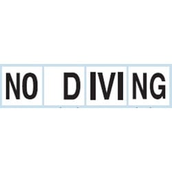 Inlays No Diving Safety Marker, 4-Tile, Skid-Resistant | C622000