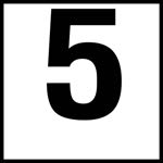 Inlays No. 5 Marker, Ceramic, Number Only | CCT611050
