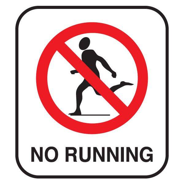 Inlays No Running Safety Marker, Symbol | V621505