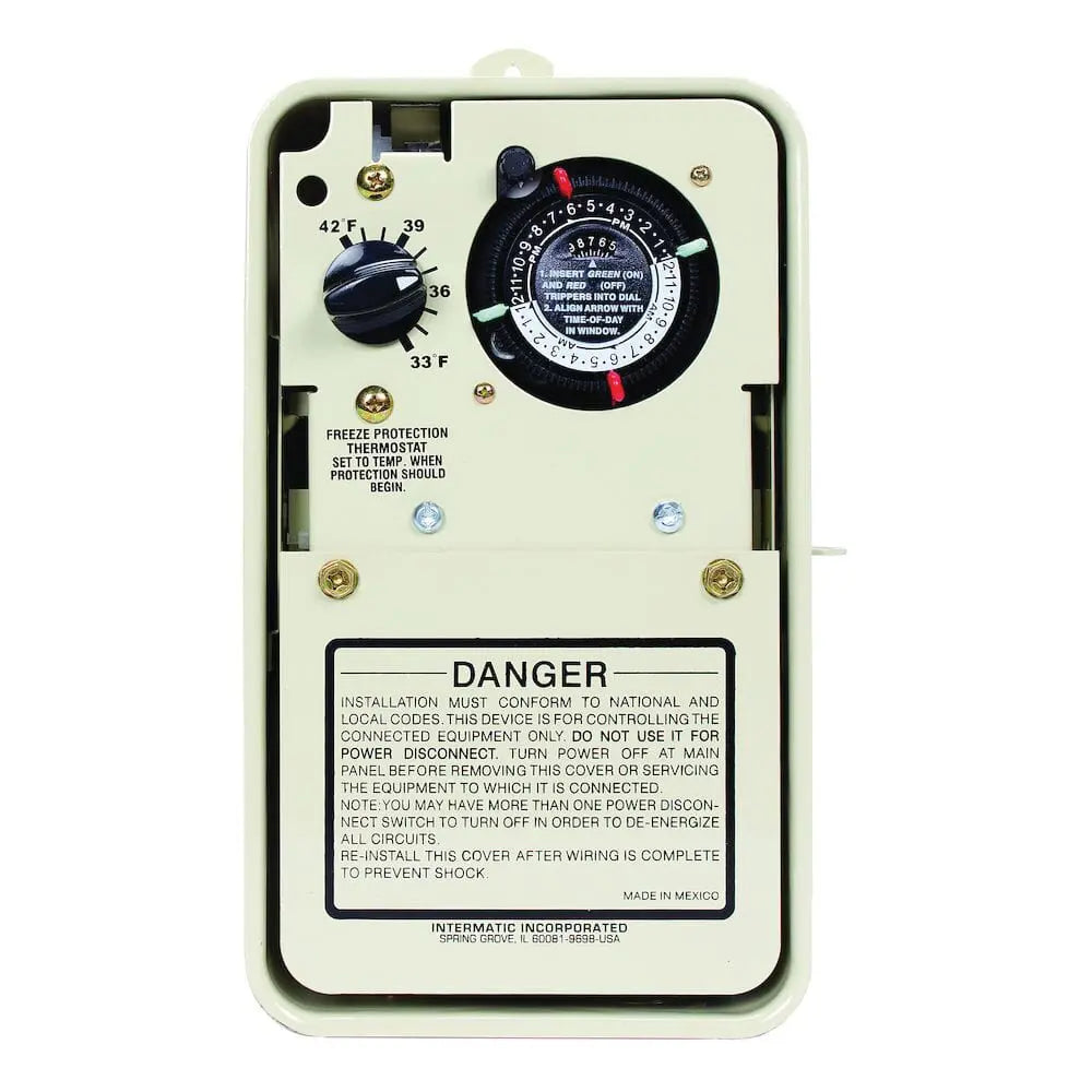 Intermatic ITMPF1103T Freeze Protection Timer with Thermostat for 120/240V Applications, Type 3R Metal Enclosure