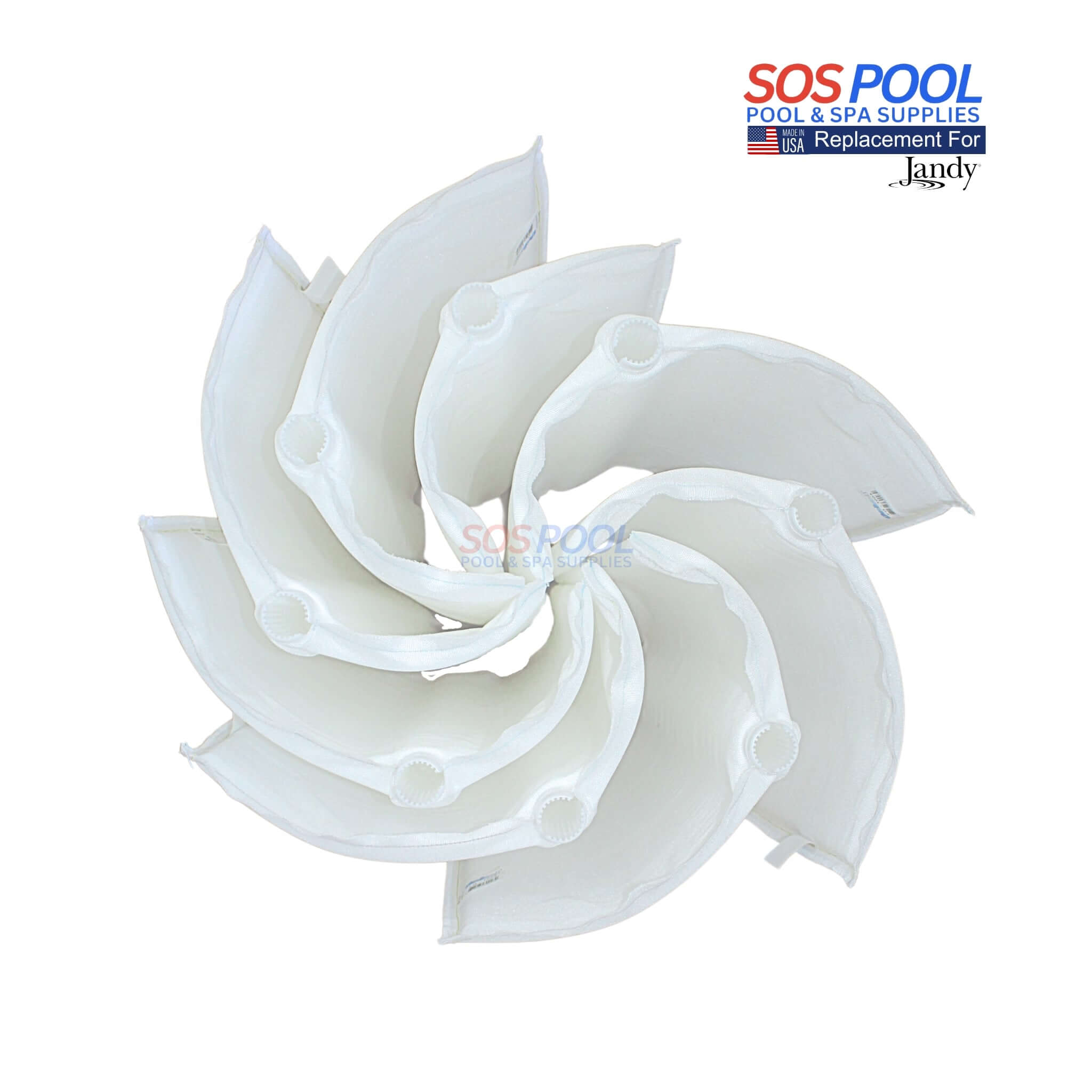 Jandy DEV Series 48 sq. ft DE Filter Unicel Replacement Grids | 7 Large & 1 Partial | Made in USA | FS-2004