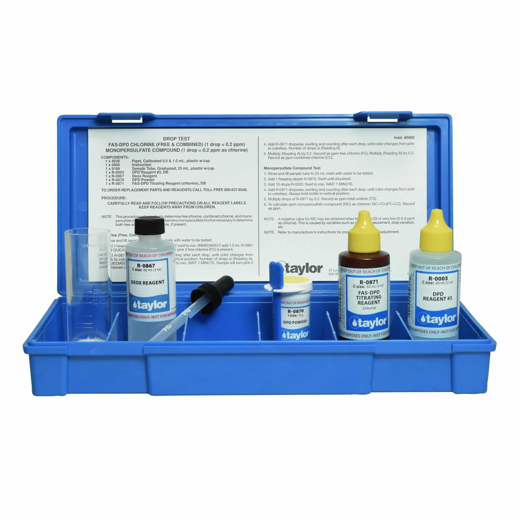 Taylor Fas-dpd Chlorine & Monopersulfate Combo Test Kit