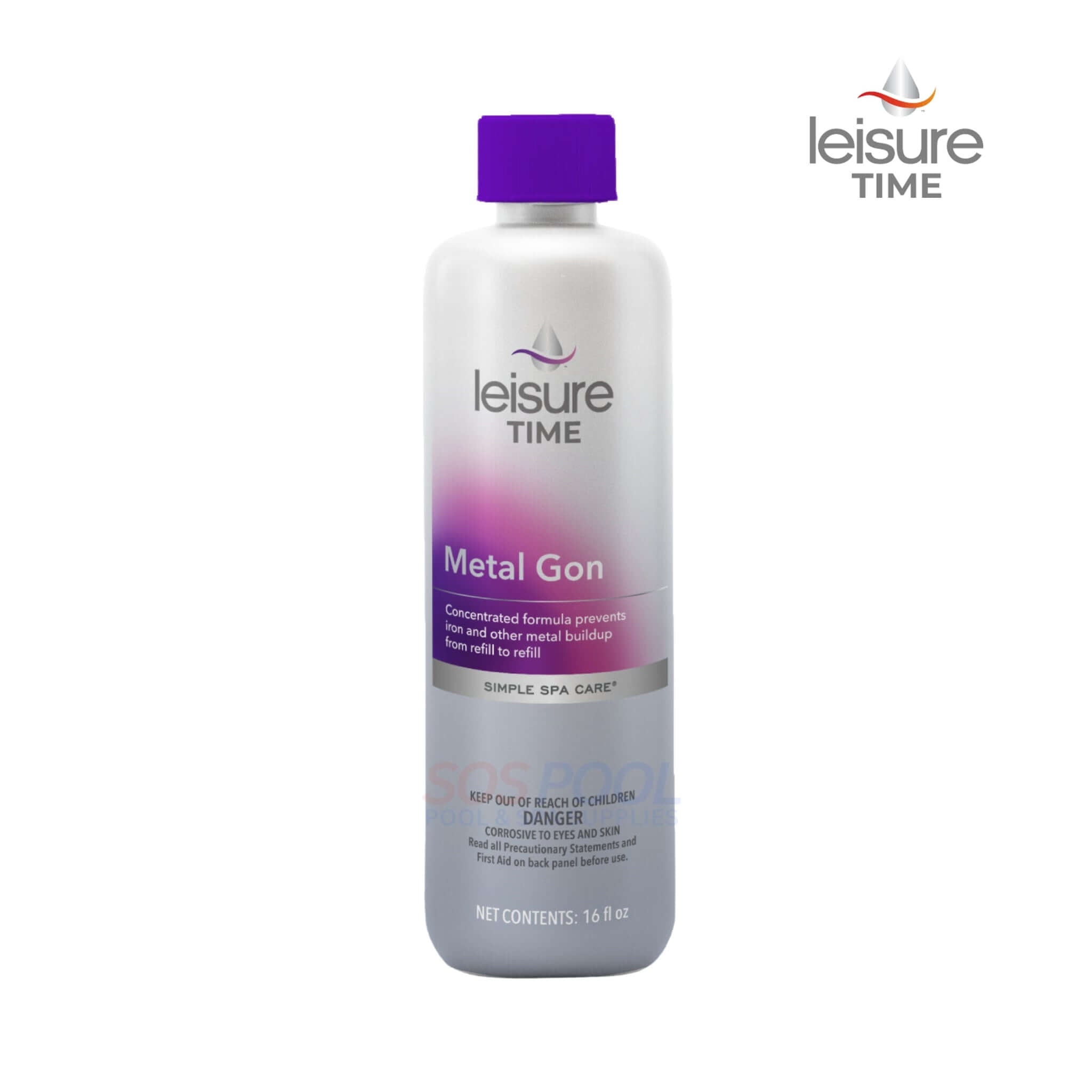 Leisure Time Metal Gon | Metal and Iron Remover for Spas | 16 oz. | D-LT