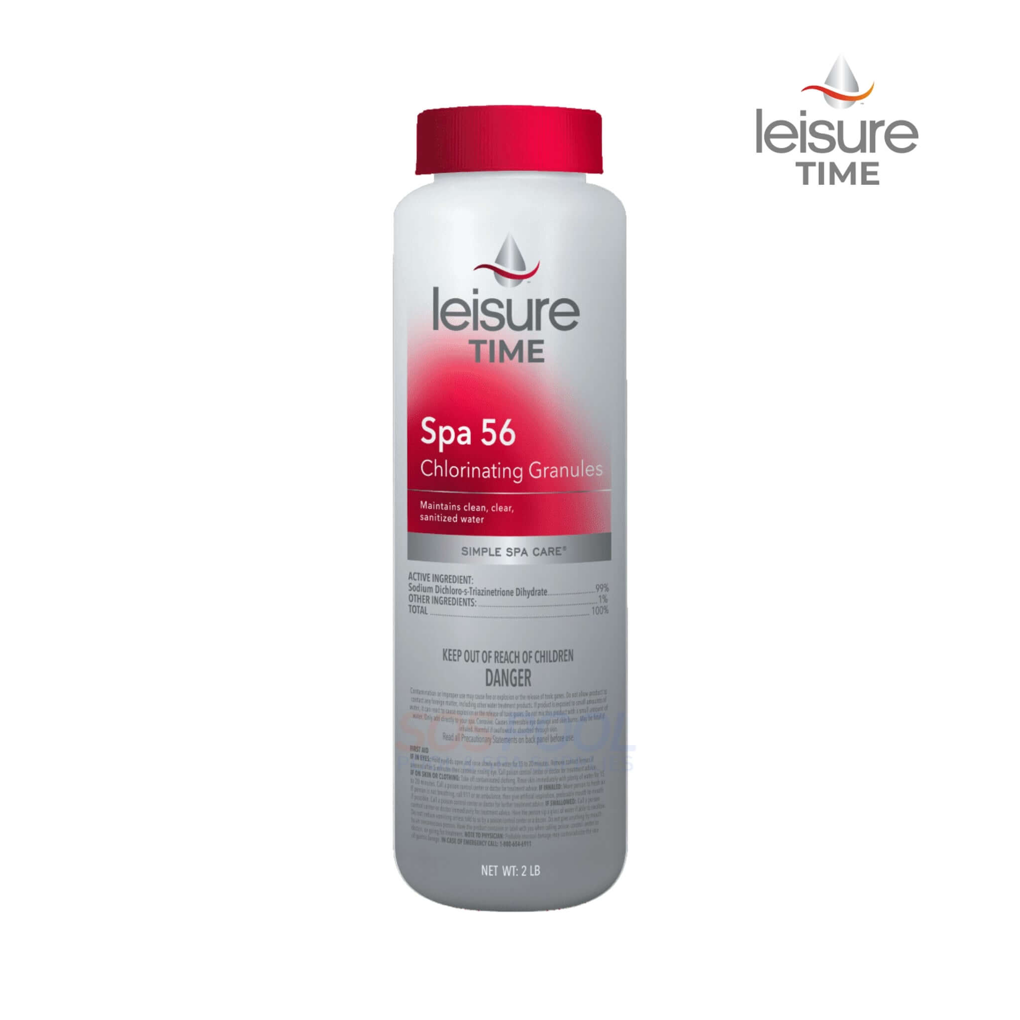 Leisure Time Spa 56 Chlorinating Granules for Hot Tubs | Spa Maintenance | 2 lbs. | 22337