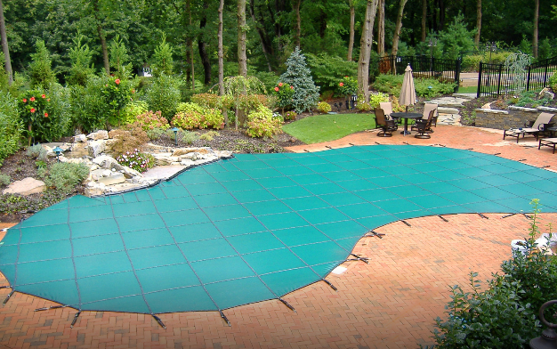 16x34 Hunter Green Aqua-Xtreme Mesh Safety Cover, Rect