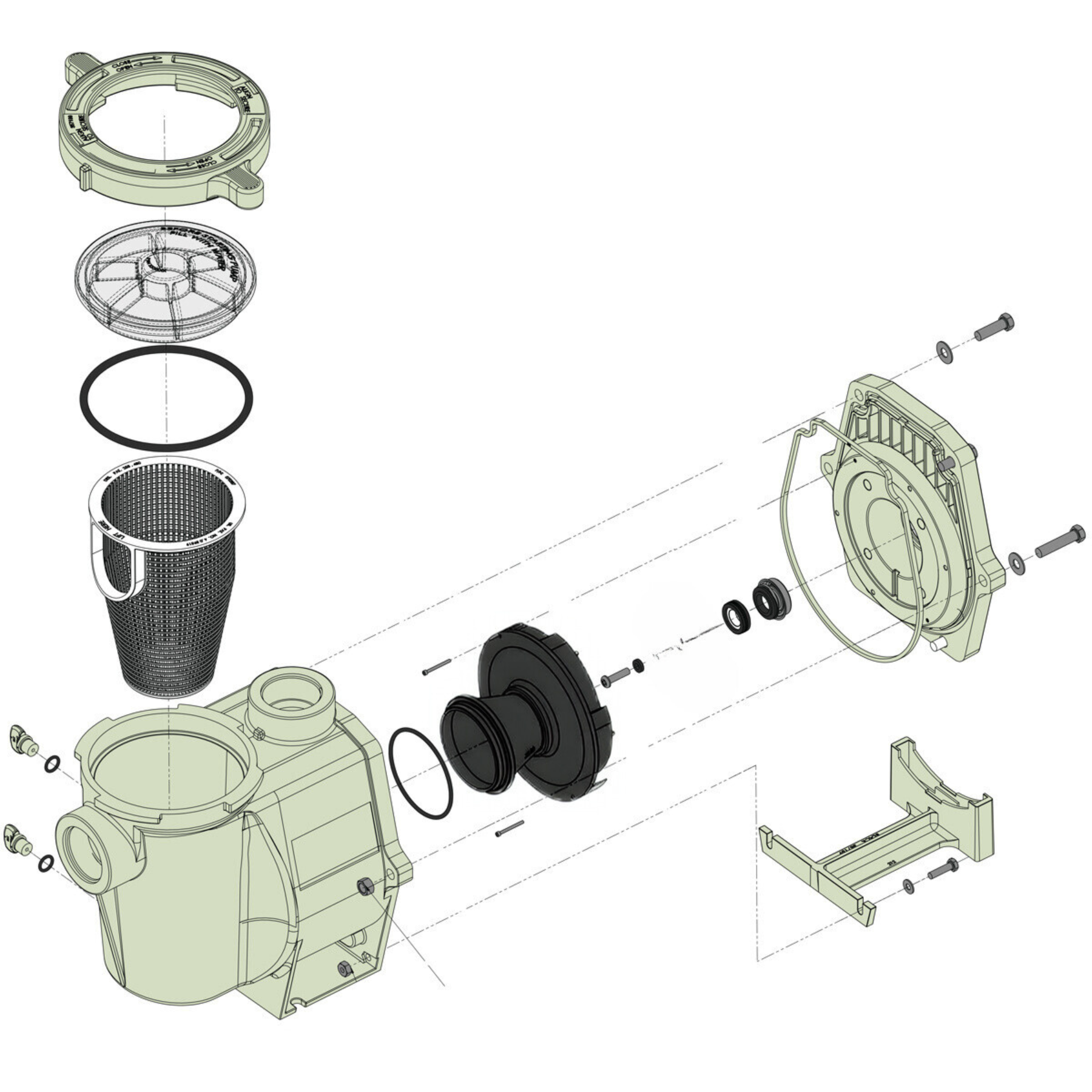 Swimables | SW-21-150 | WhisperFlo IntelliFlo Style Pump Wet End 3 HP