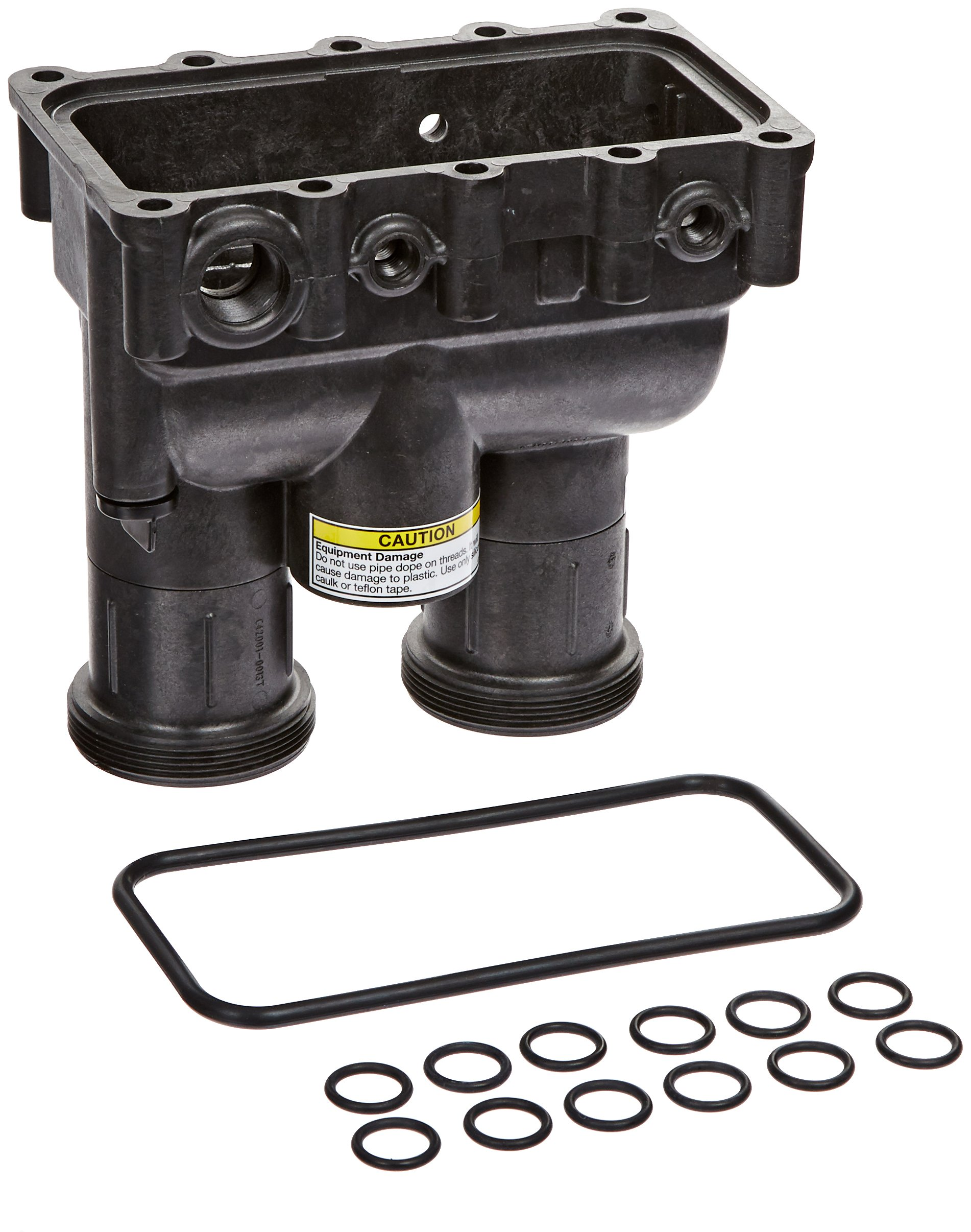 Swimables | SW-41-206 | MasterTemp / Max‑E‑Therm Style Manifold Body with O‑Ring Set – Complete Heater Manifold Assembly Replacement