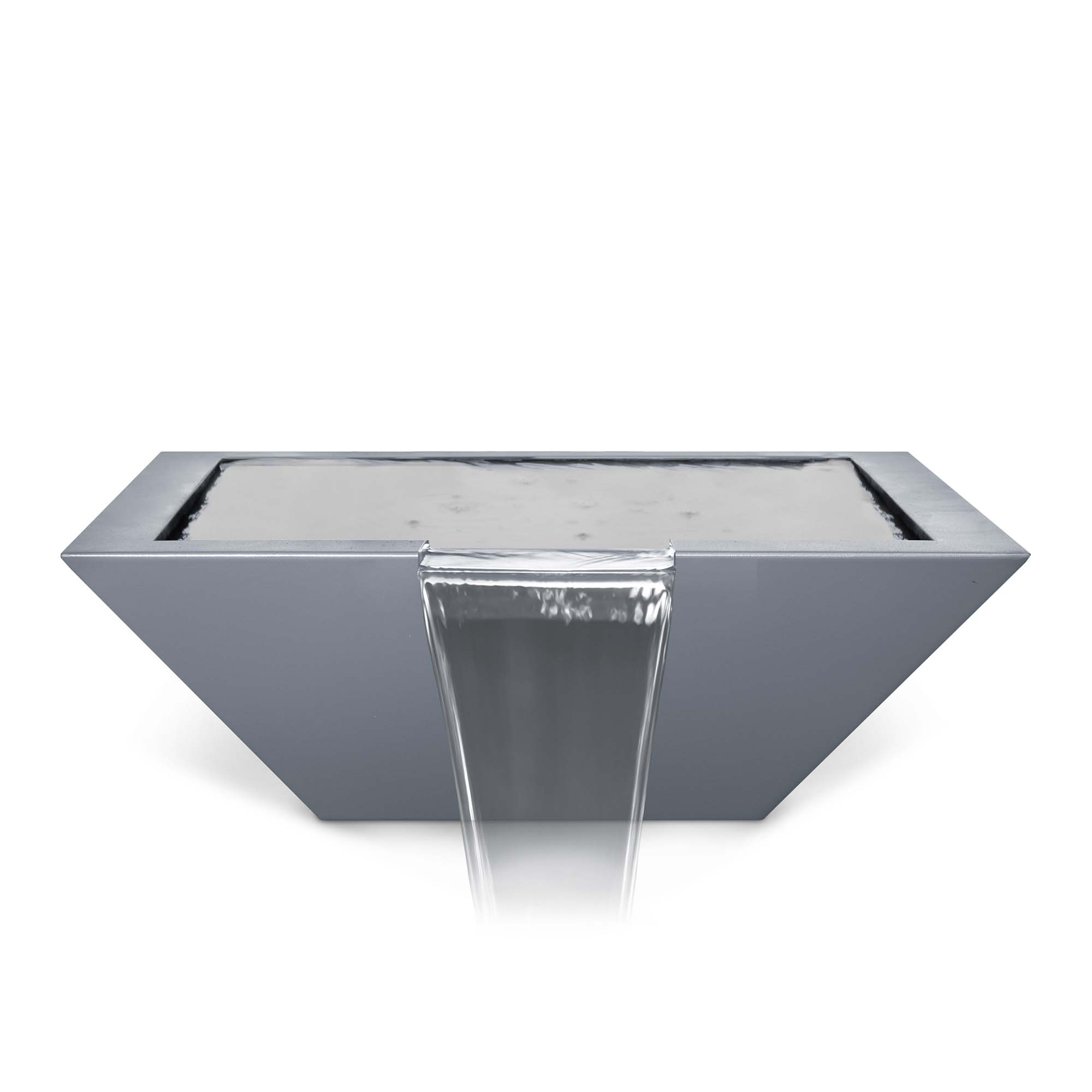 30" Maya Powder Coated Bowl with Water Spillway - Copper Vein - Bowl With Spillway