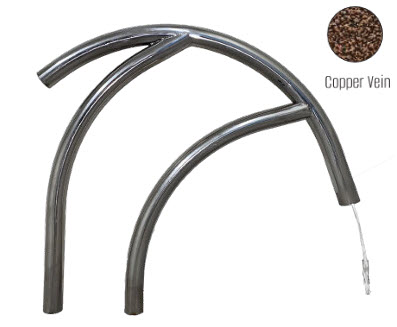 Global Pool Products - Modern Coolest Figure 4 Copper Vein 30" Handrail .065 (Pair)