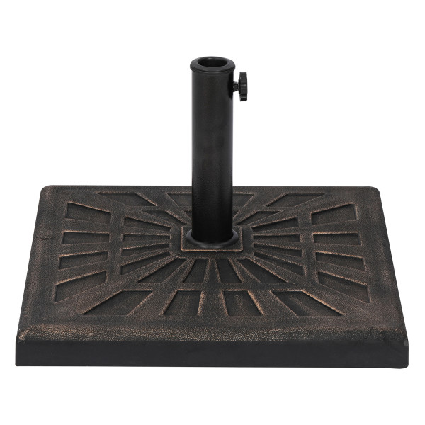 All-Weather Outdoor Square Resin Umbrella Base - 42 lbs