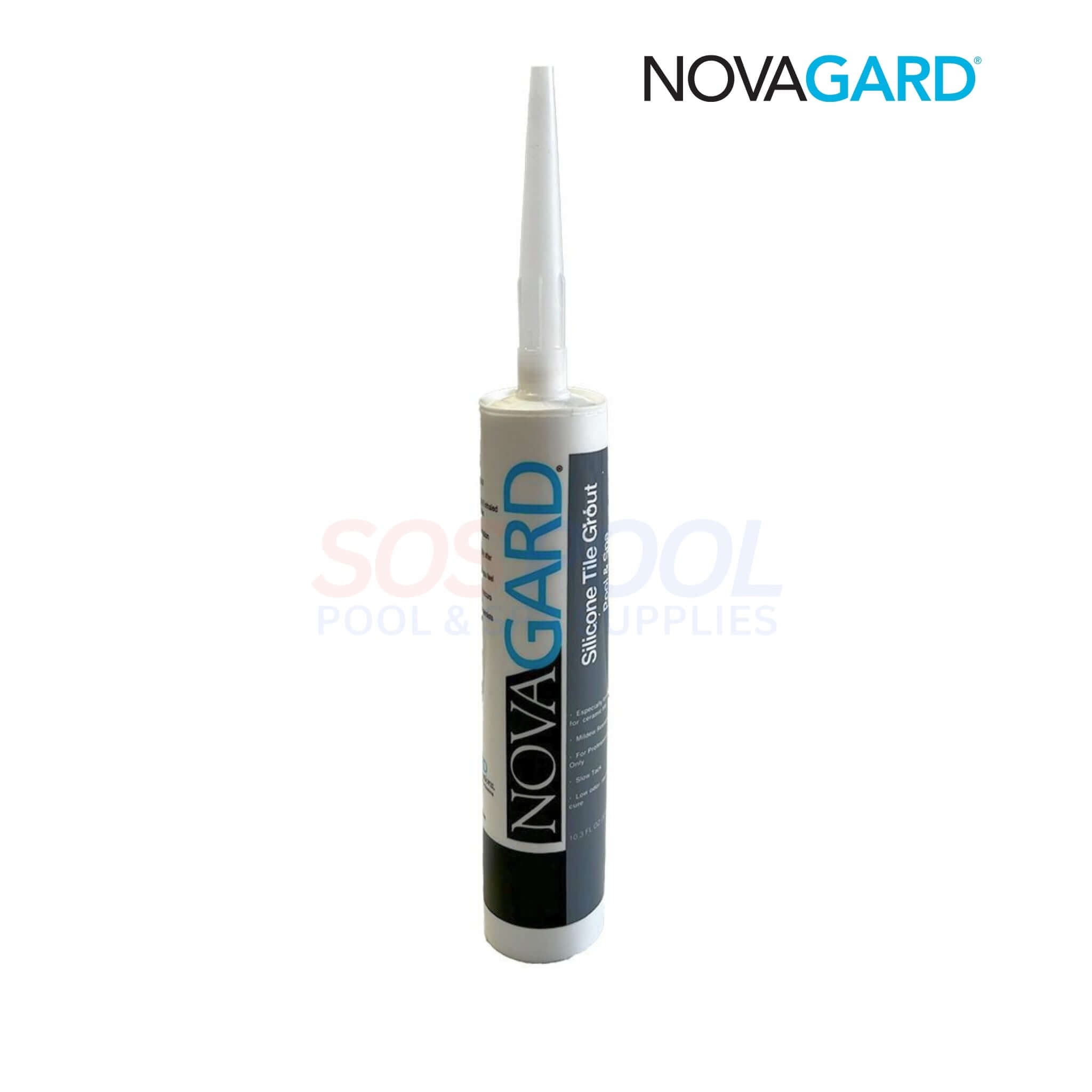 NovaGard Silicone Tile Grout Sealant | 10.3oz | Gray | 700-165