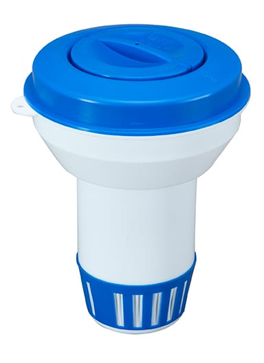 Ocean Blue X-Large Floating Chemical Dispenser, Blue and White, for Use with 1" or 3" Tabs, Holds Up to 4-1/2lbs Chlorine Tabs | 160012