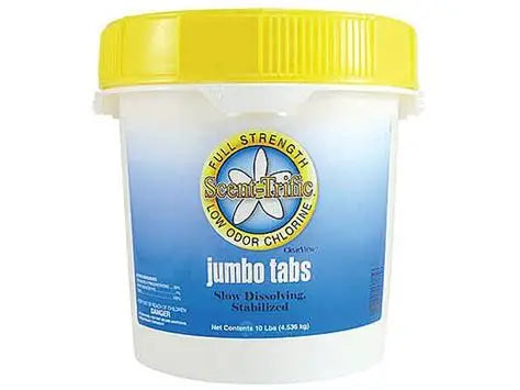 ClearView 3" Jumbo Scent-Trific Chlorine Tabs for Pools – 10 lbs | CVTLST010ClearView 3" Jumbo Scent-Trific Chlorine Tabs for Pools – 10 lbs | CVTLST010