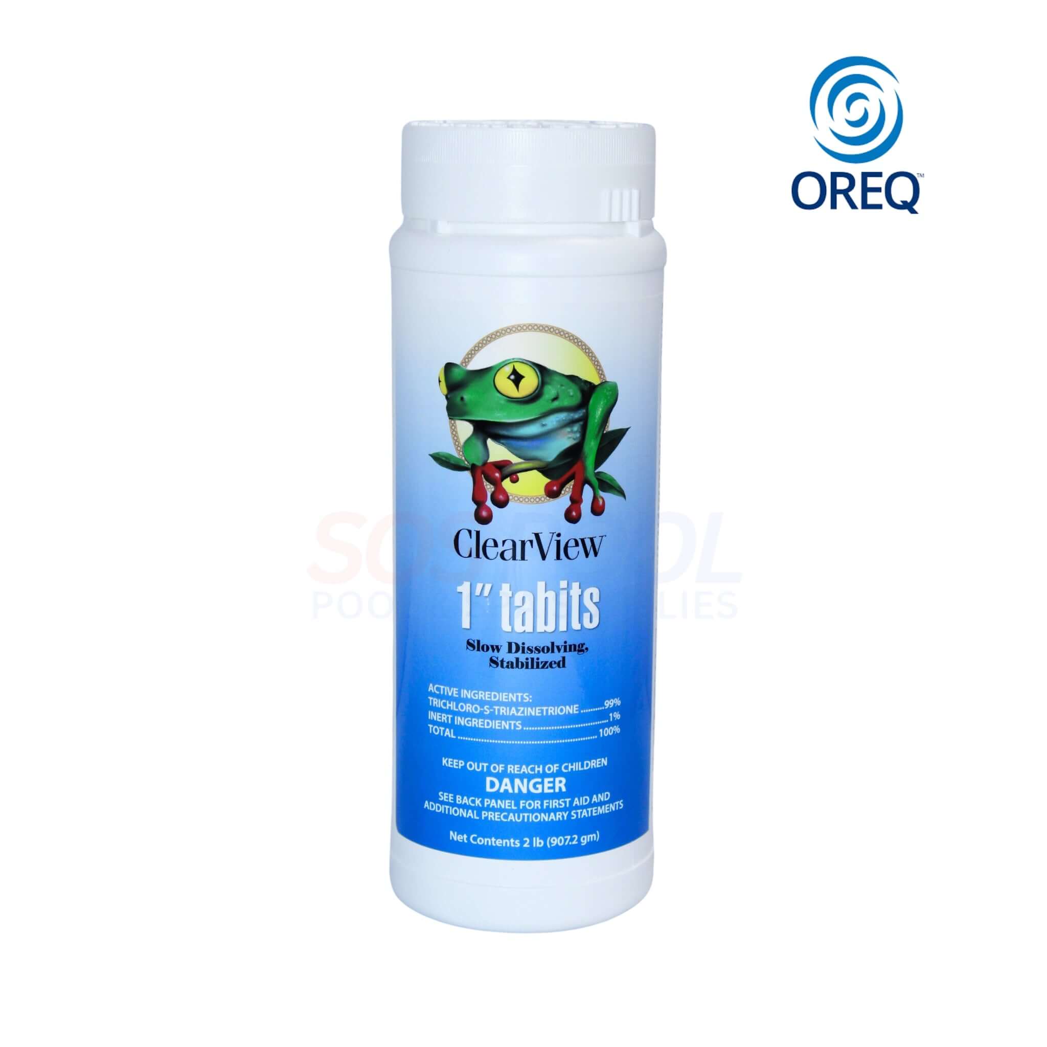 Oreq Clear View 1" Chlorine Tablets | 2 Lbs. |99% TriChlor | CSTS002