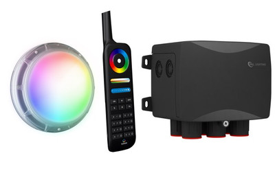 PAL Aqualumin Sonar Retro Pool Light with Remote, Transformer and 80' Cable, 64-PAL-RAL-80-T
