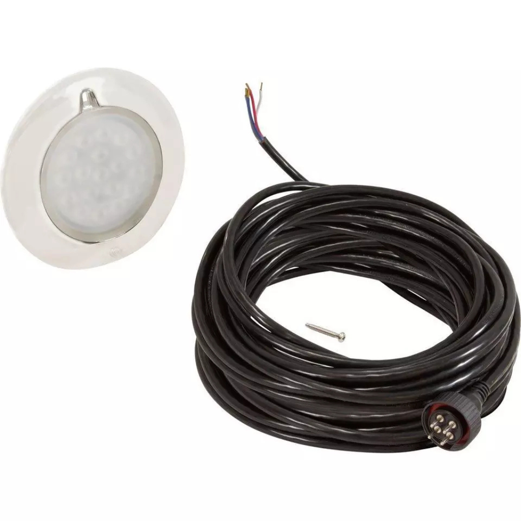 PAL Lighting EvenGlow Cool White LED Spa Light, Small Niche, 80' Cord | 64-EGMCW-80