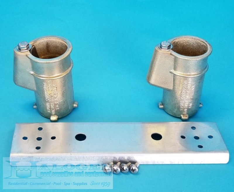 4 Inch (in) Socket Anchors on 8 Inch (in) Channel Set