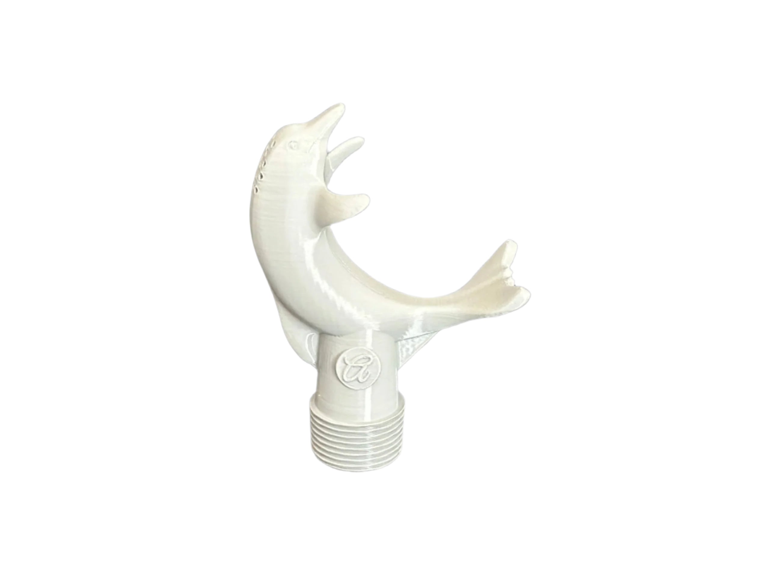 Artista Pools Dolphin Aerator – 3/4" Multi-Hole Water Feature, Gray, White, Blue