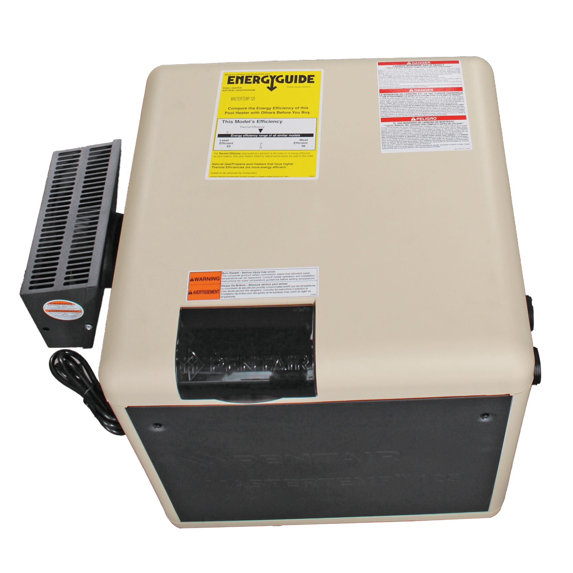 Pentair MasterTemp 125 High Performance Heater 125, 000 BTUs, Natural Gas | EC-462024
