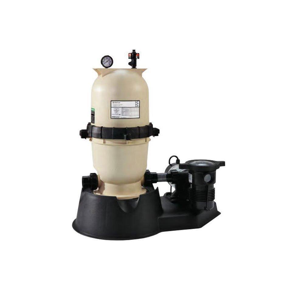 Pentair Clean & Clear A/G 75 sf Cartridge Filter System w/ 1HP OptiFlo Pump 115V w/ 3' Cord | EC-PNCC0075OE1160