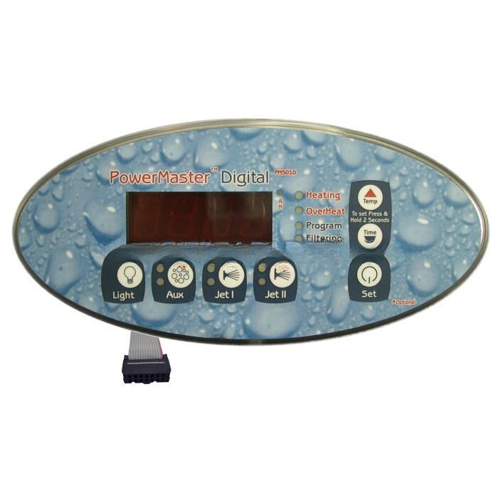 PM5010 Acura Spas Control Panel PM Oval LED 7-Button, 54" Cable