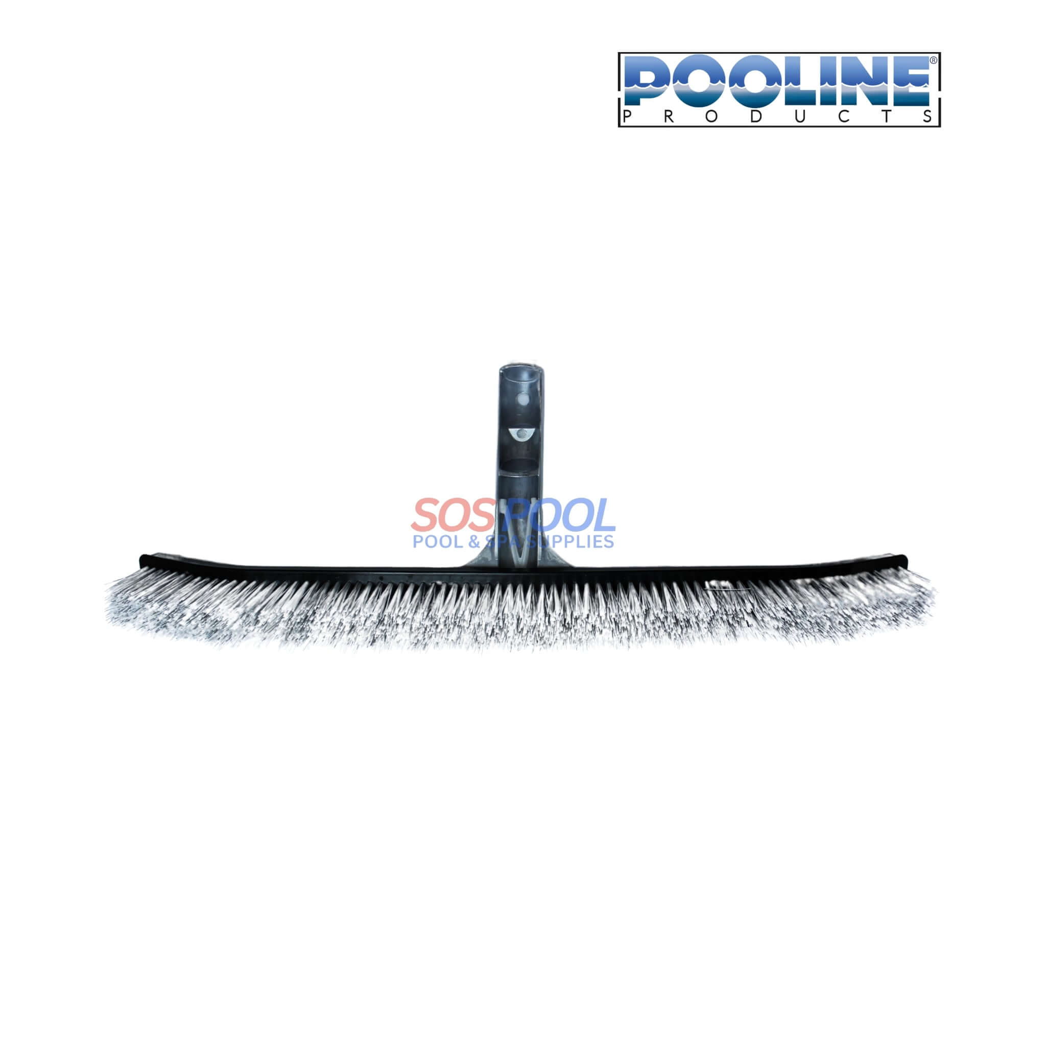 Pooline CurvedStainless Steel and Nylon Brush for Algae, Rust Stains on Concrete, Calcium Deposits 18"| 11025C