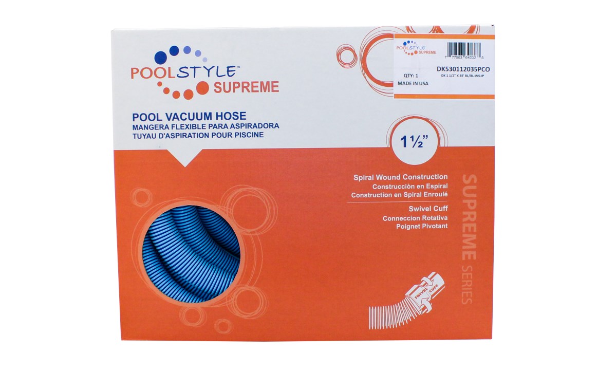PoolStyle | DK530112040PCO | 1-1/2" x 40' Supreme Vacuum Hose