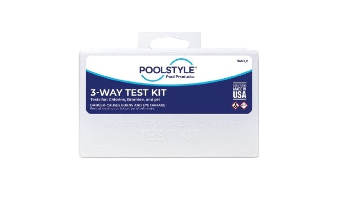 PoolStyle | 23260 | 3-Way Pool & Spa Test Kit with Case