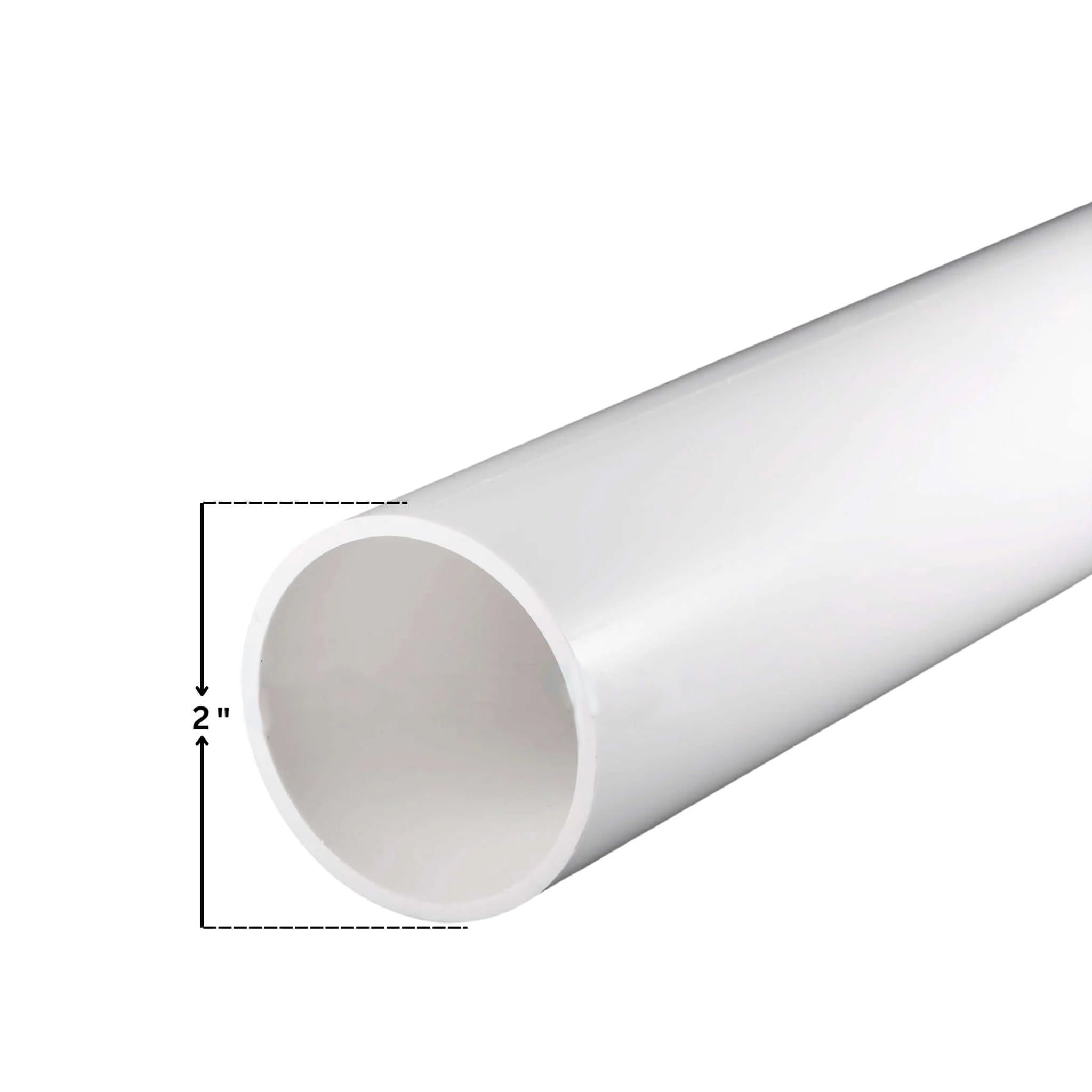 2" White Schedule 40 PVC Pipe - 10 Ft Pool Plumbing Pipe2" White Schedule 40 PVC Pipe - 10 Ft Pool Plumbing Pipe