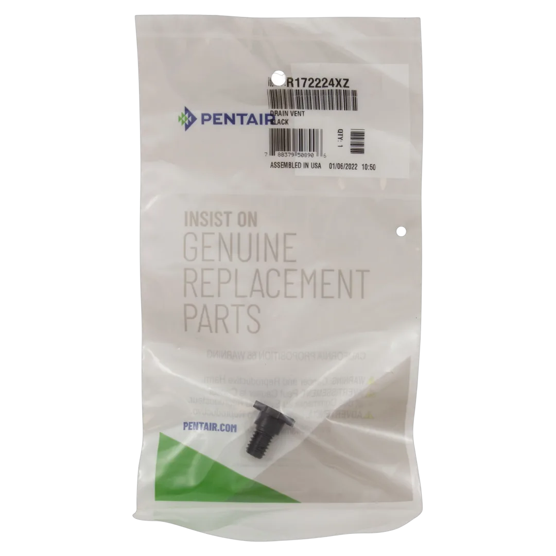 Pentair R172224XZ Black Drain and Vent Valve