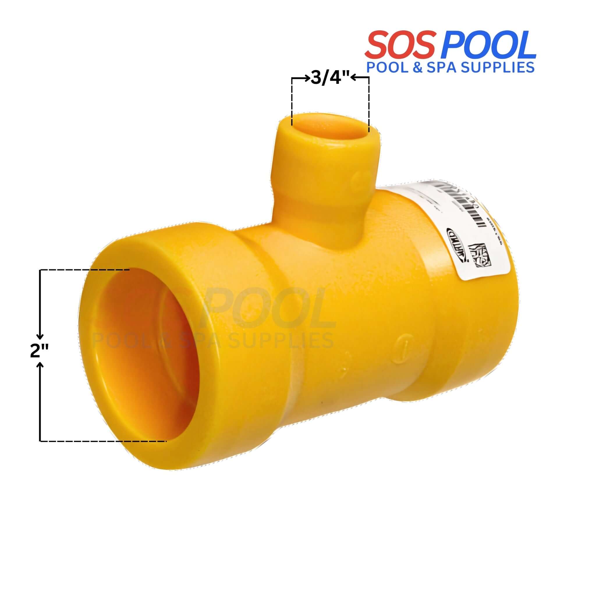 Poly Reducer Fusion Tee | Yellow | 2" x 2" x 3/4"