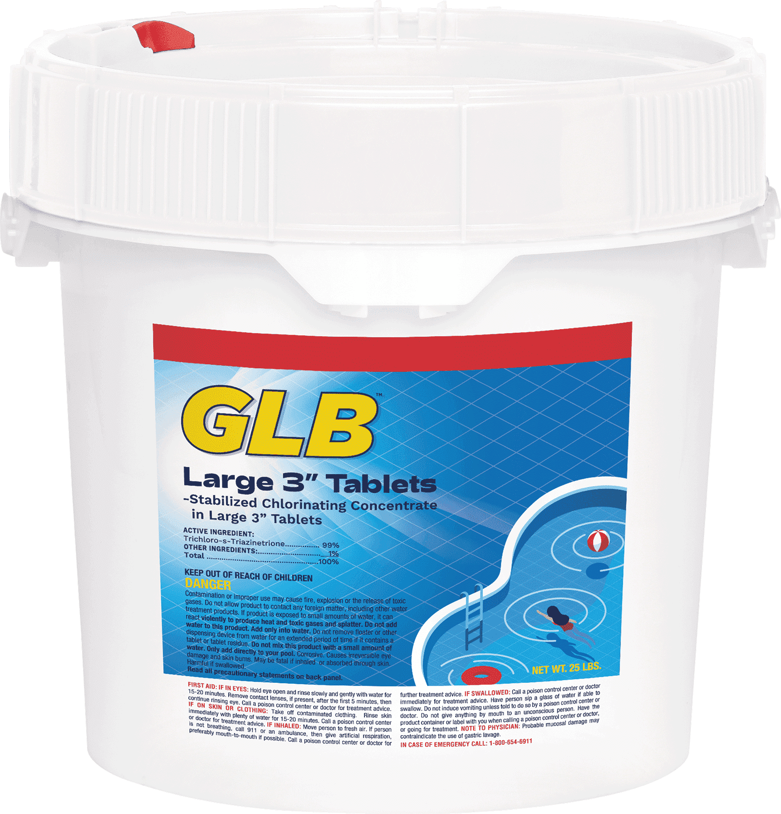 GLB Large 3" Chlorine Tablets 25 lb | 71234A