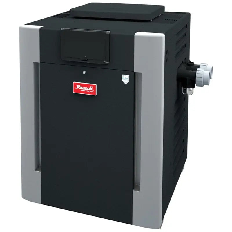 Raypak | 017372 | B-R266A-EN-C #50 | ASME | Digital Natural Gas Pool Heater – 226K BTU, Bronze Headers