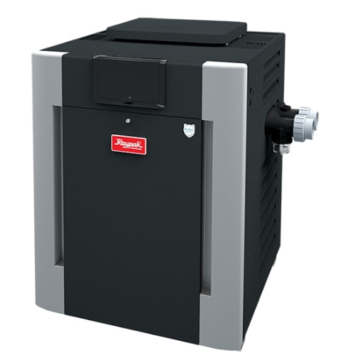 Raypak Digital Natural Gas Heater 406,000 BTU Bronze Headers, ASME, Cupro-Nickel Heat Exchanger-017402