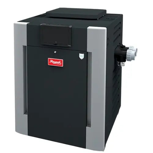 Raypak | 017414 | ASME Propane Gas Pool Heater – 406K BTU, Digital, Nickel Heat Exchanger, Cast Iron Headers