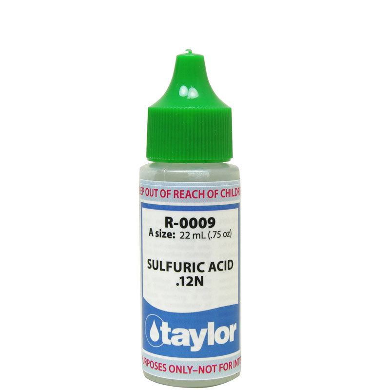 R-0009-A Taylor Sulfuric Acid .12N Reagent | 0.75 Oz Bottle for Pool TestingR-0009-A Taylor Sulfuric Acid .12N Reagent | 0.75 Oz Bottle for Pool Testing
