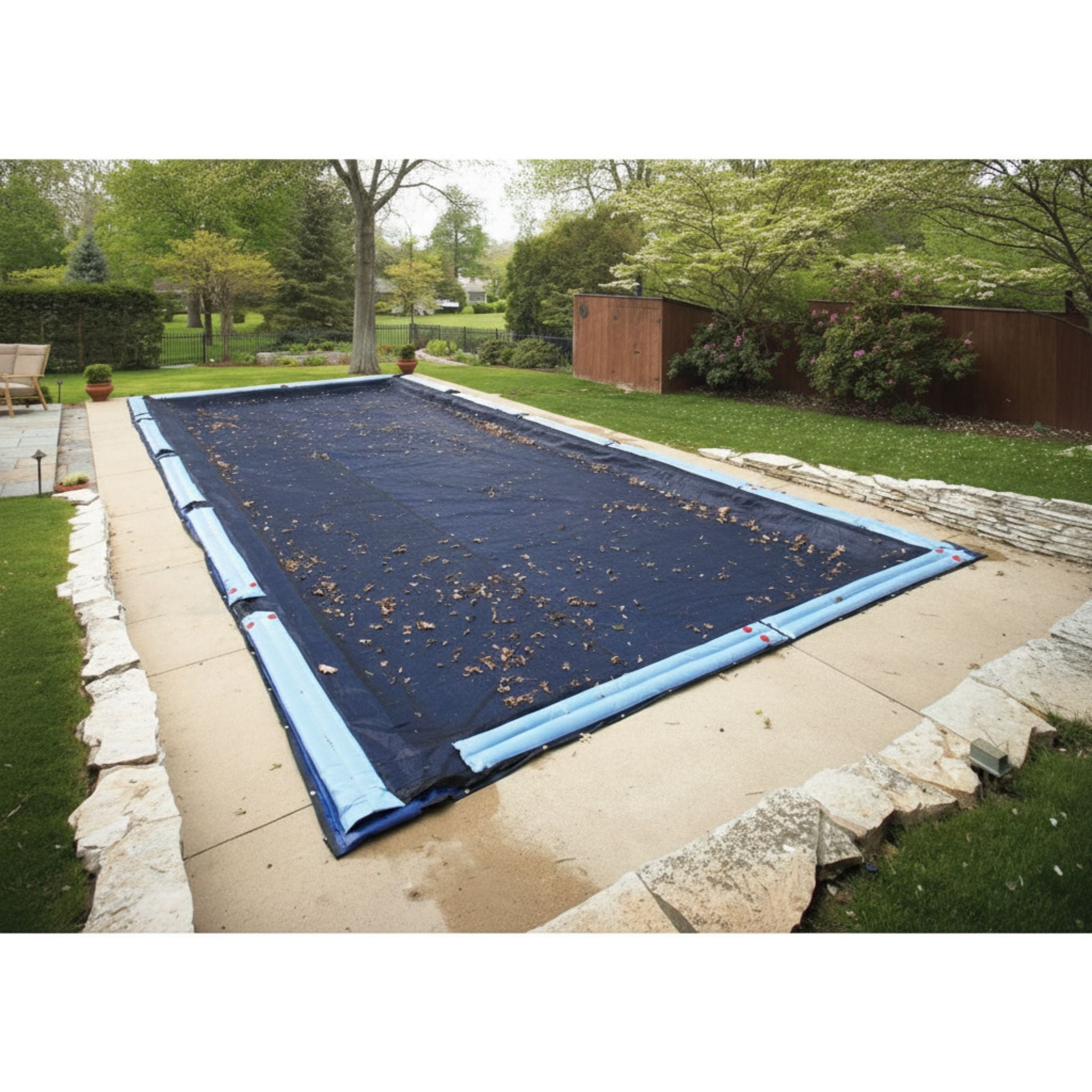 16' x 32' Rectangular Inground Leaf Net Pool Cover by Midwest Canvas (Cover Size: 20' x 36')