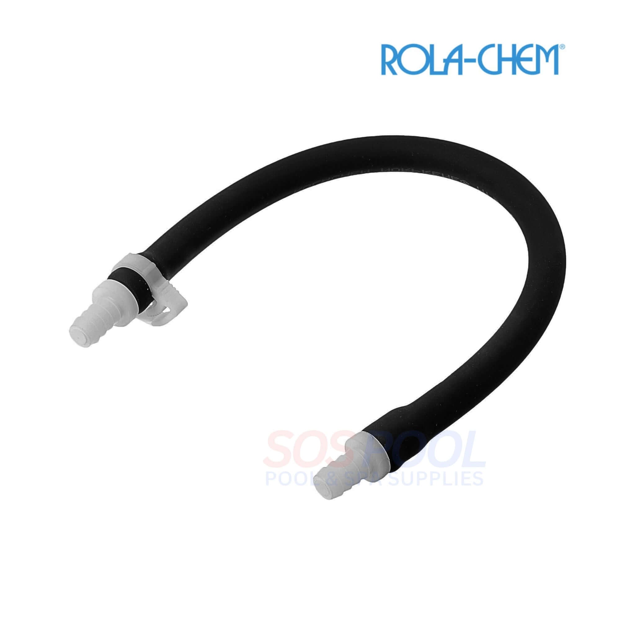 Rola-Chem Flex Tube With Clamp For Chemical Feeders | Black | 523114