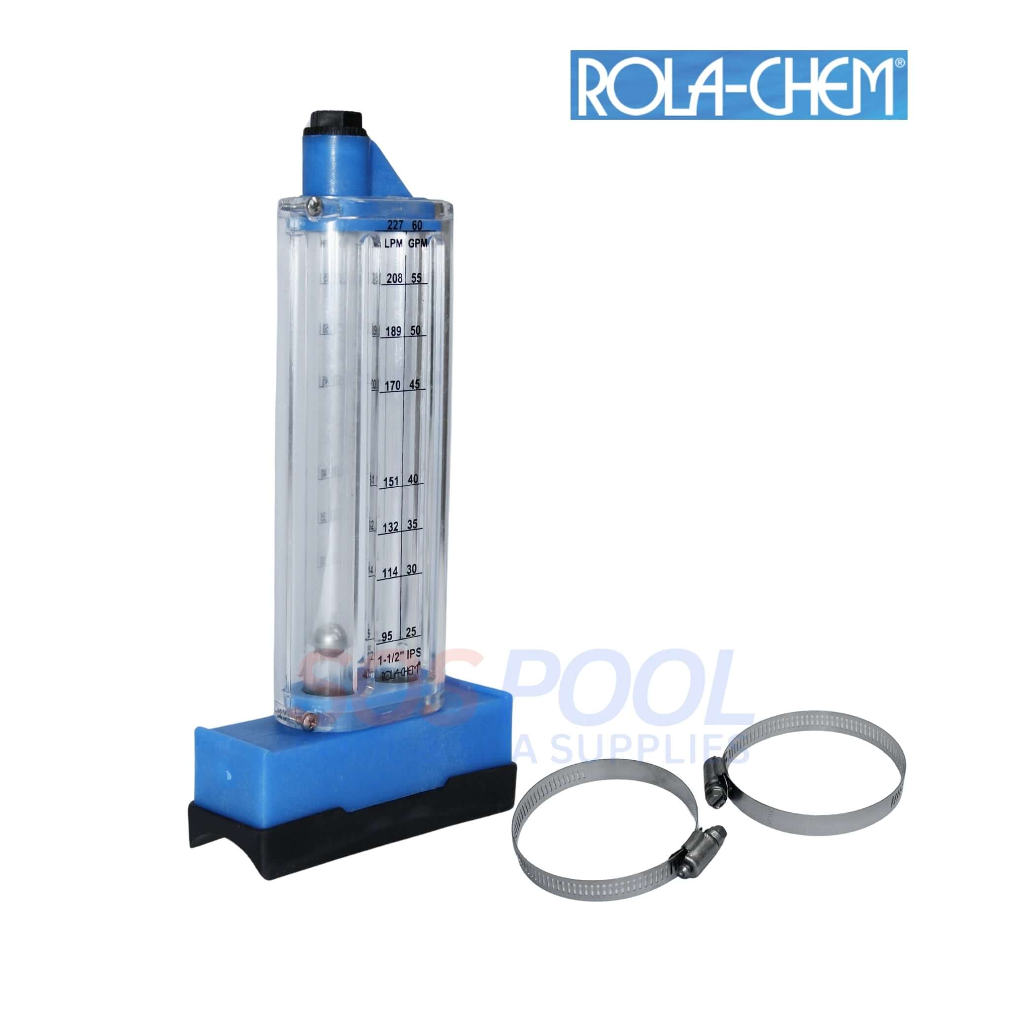 Rola-Chem Top Mount Flowmeter | 1.5" PVC | 570341T
