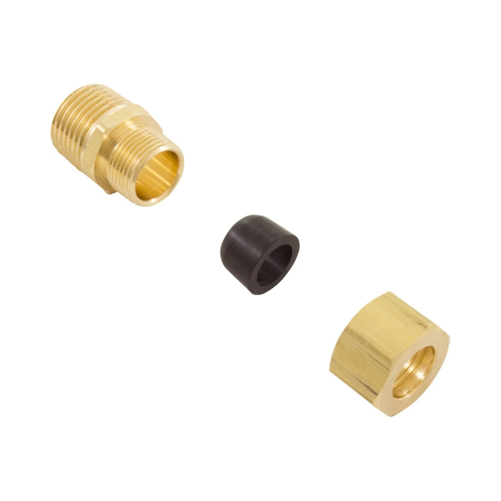 Rola-Chem Brass Injection Fitting, 1/2" NPT x 7/16" OD Tube | 527158