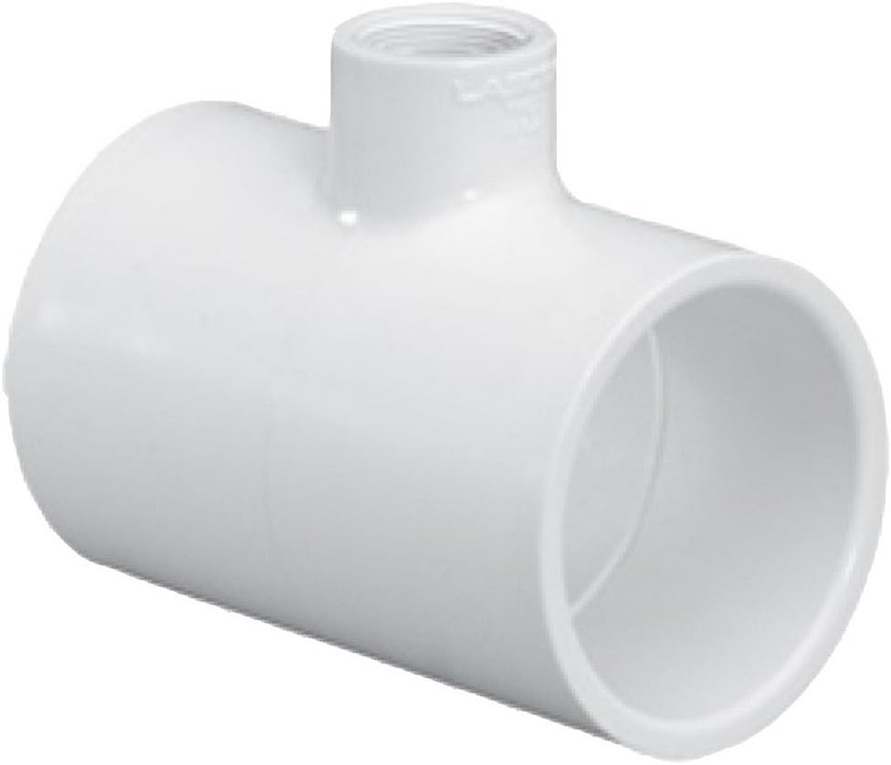 Reducing Tee, 6 x 6 x 2" Socket White PVC Schedule 40 | 401-528